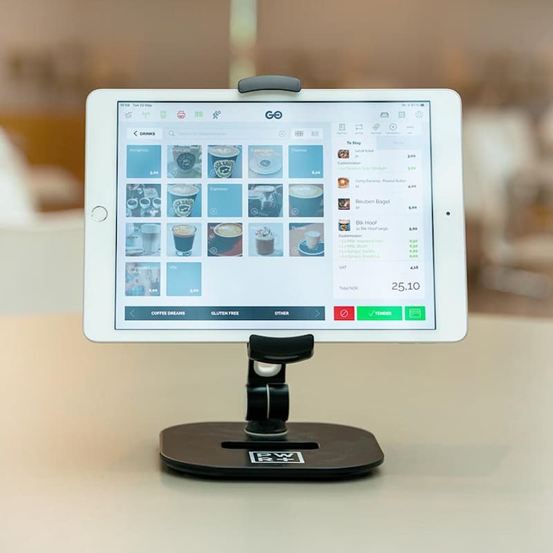 POS system on a tablet